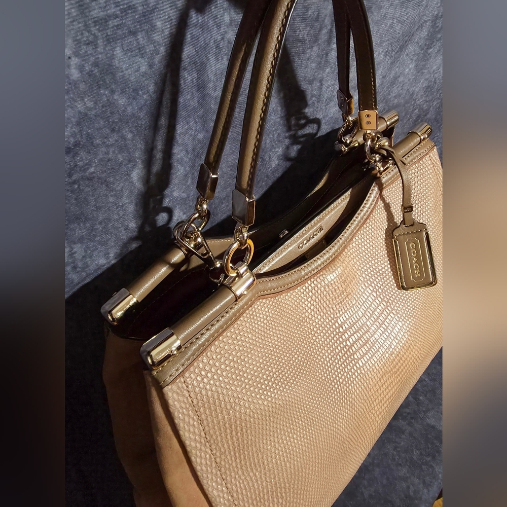 Rare Coach Madison Pinnacle Carrie Satchel And Wristlet - Picture 8 of 15